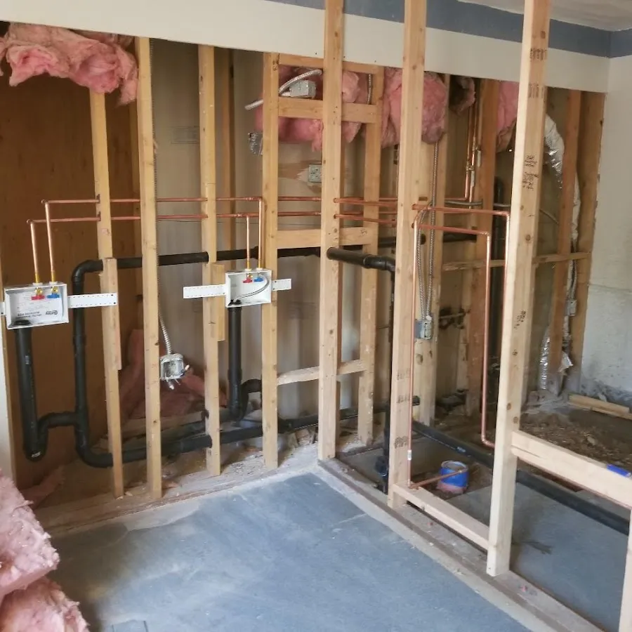 Copper pipe rough-in and plumbing installation in Schaghticoke